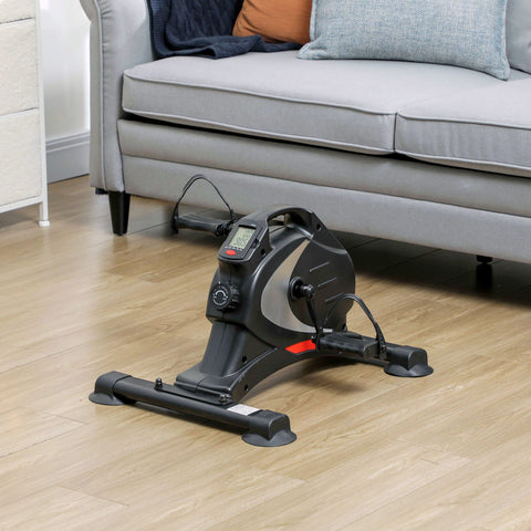 Rootz Mini Training Bike - Foot Pedal Trainer - Arm & Leg Exerciser - 8 Resistance Levels - LCD - 58x48x37cm - Compact, Noiseless Fitness Solution