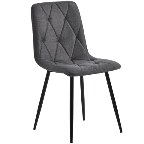 Rootz 4 Piece Set Dining Chairs - Upholstered Chairs - Elegant Seating - Unbeatable Comfort - 45cm x 40cm x 86cm