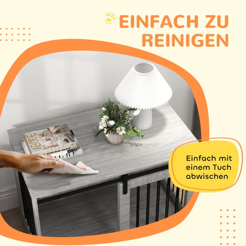 Rootz Dog Crate - Pet Cage - Pet House - Airy Ventilation - Stable Construction - 98cm x 58cm x 61cm