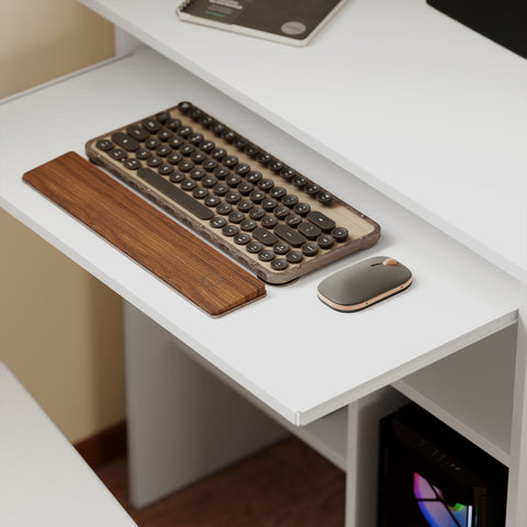 Rootz Computer Table - Desk - Workspace Station - Space-Saving Solution - 80 x 45 x 75 cm - White