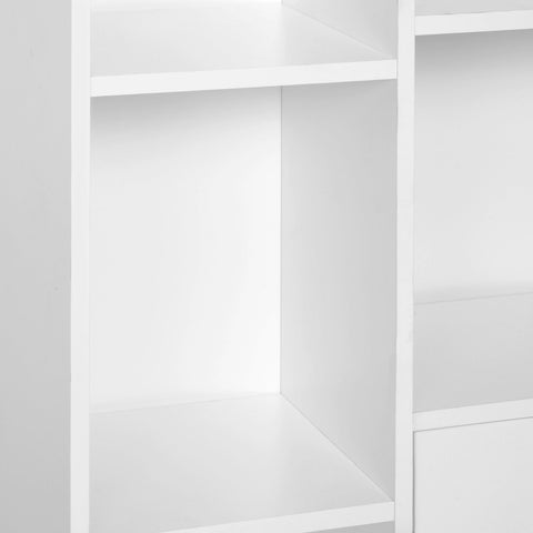 Rootz Scandinavian Bookshelf - White Storage Unit - Display Shelf - Modern Design - 80l x 23.5b x 123h cm