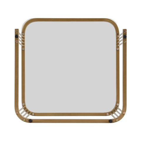 Rootz 2 Piece Coffee Table Set - Stackable Tables - Modular Furniture - High Gloss Marble Look, Glass Top - 60x60x42cm & 50x50x34cm