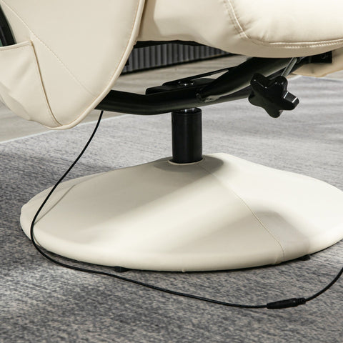 Rootz Massage Chair with Footstool - Ergonomic Recliner - Relaxation Seat - 10 Vibration Points - 76cm x 81cm x 105cm