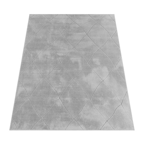 Diamond Pattern Short Pile Rug – Modern, Soft, Durable, Easy Care, 3D Effect