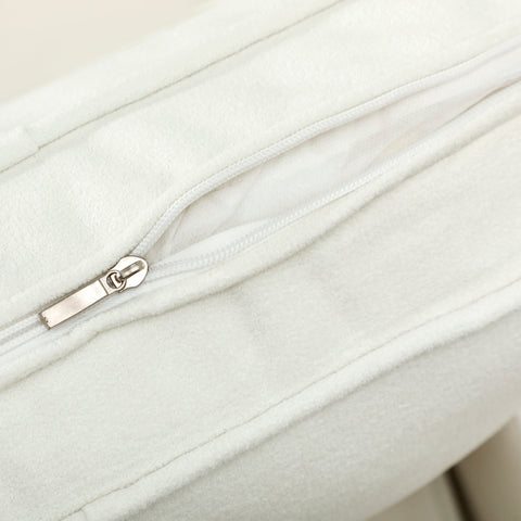 Rootz 3-Seater Sofa - Couch - Upholstered Seating - Maximum Comfort - 185cm x 79cm x 82cm -White