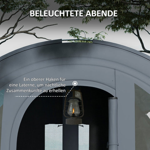 Rootz Camping Tent for Up to 6 People - Family Tent - Festival Tent - Maximum Comfort - Waterproof Protection - Convenient Lighting - 480L x 260W x 200H cm