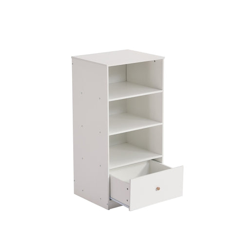 Rootz Bookcase with Drawer - Bookshelf - Storage Organizer - Silent Gliders - 60cm x 50cm x 120cm