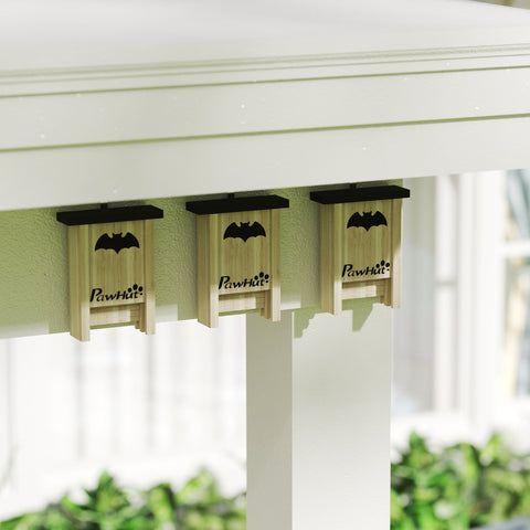 Rootz 3-Set Bat Box - Bat House - Bat Habitat - Waterproof Coating - 18cm x 6cm x 22.5cm