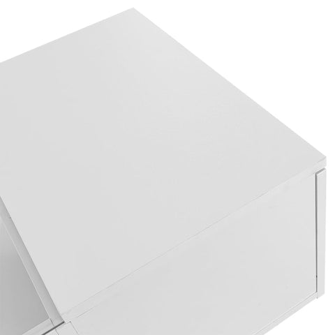 Rootz Modern Coffee Table - White Centerpiece - LED Accent Table - App-Controlled Lighting - 100cm x 50cm x 35.5cm