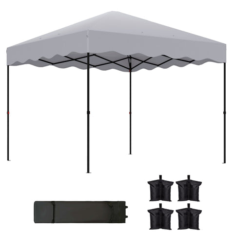 Rootz 3 x 3m Pop-Up Pavilion - Garden Tent - Adjustable Gazebo - UV Protection - 297x297x287cm