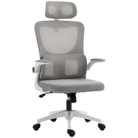 Rootz Vinsetto Office Chair - Ergonomic Desk Chair - Adjustable Computer Chair - Ultimate Comfort - Lumbar Support - Tilting Backrest - 60cm x 59cm x 114-122cm - Mesh & Foam