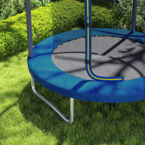 Rootz Children's Trampoline - Garden Trampoline - Kids Bouncer - Safety Net Included - Ø 183 x 200 cm - Blue - Enhances Outdoor Fun