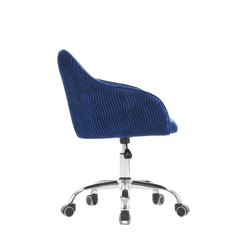 Rootz Adjustable Swivel Velvet Chair - Office Chair - Makeup Chair - Optimal Comfort - 56cm x 55cm x 83cm