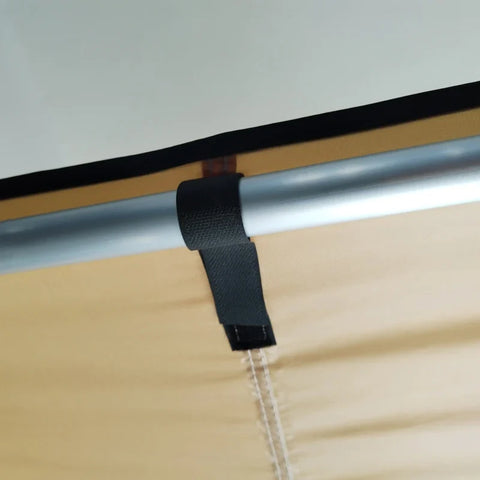 Rootz Car Tent - Roof Tent - Car Side Awning - Weatherproof - Twist-lock Design - Protects Rain - Oxford Fabric - Khaki - 160L x 250W x 125-225H cm