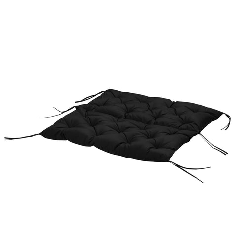 Rootz 3 Seated Bank Cover - Bench Pad - Garden Furniture Cushion - Enhances Comfort - 100x98x8cm - Black Polyester Foam