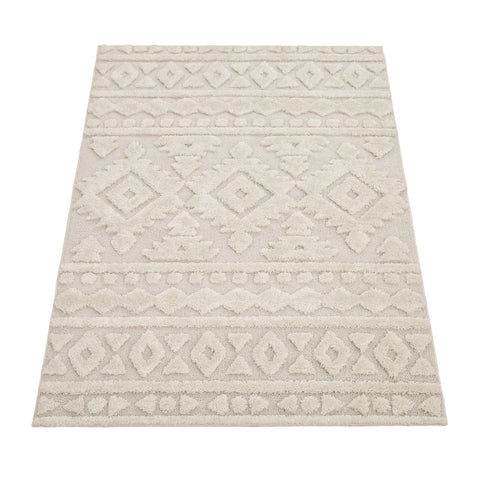 Soft High-Pile Rug – Modern Scandinavian & Geometric Pattern – Durable Polypropylene – Silky Soft Touch – Minimalist & Elegant Design
