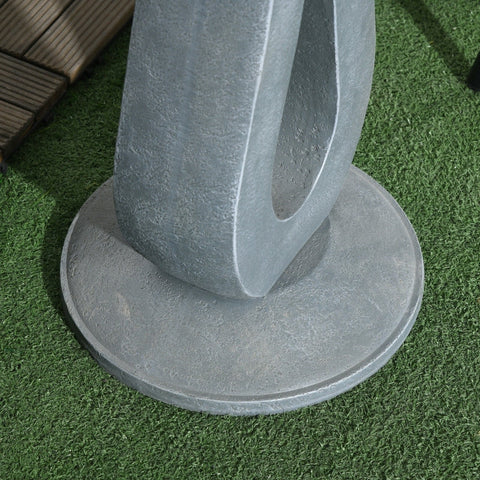 Rootz Bird Bath Water Drinker - Garden Bird Feeder - Outdoor Bird Basin - Elegant Design - Durable Resin - Multi-functional - 40cm x 40cm x 51cm - Gray