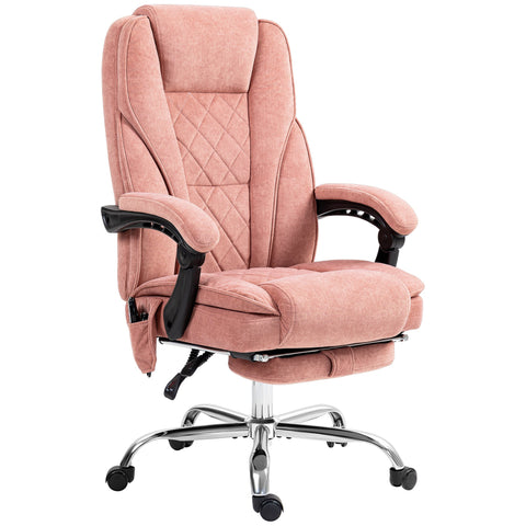 Rootz Massage Office Chair - Ergonomic Desk Chair - Pink Rolling Chair - Massage & Comfort - 67cm x 72cm x 111-119cm
