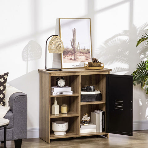 Rootz Industrial Buffet - Standing Storage Furniture - Cabinet - 3 Compartments - Extra Storage Space - 80cm x 35cm x 82cm