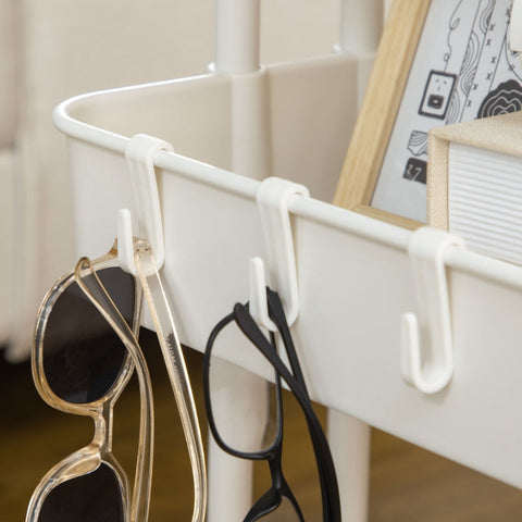 Rootz Trolley - Storage Cart - Rolling Organizer - Versatile Storage - Customizable Compartments - Easy Mobility - 42cm x 38cm x 86.5cm - Steel & ABS