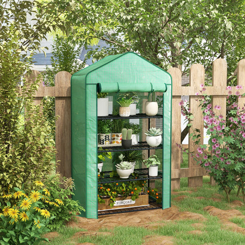 Rootz Garden Greenhouse - Balcony Shelf - Tomato Greenhouse - Protects Plants - 90L x 49B x 160H cm