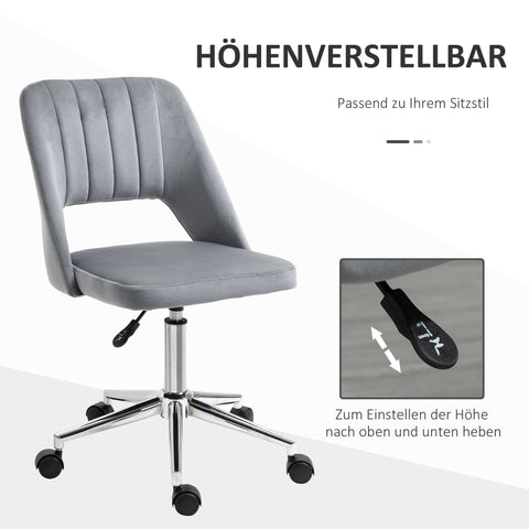 Rootz Height Adjustable Desk Chair - Swivel Office Chair - Work Chair - Ergonomic Comfort - 49 x 60 x 79-91 cm, Dark Gray