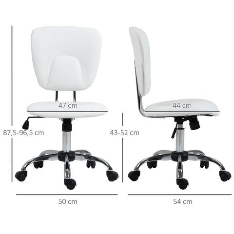Rootz Ergonomic Office Chair - Height Adjustable Chair - Rotatable Roller Seat - Lumbar Support - 50cm x 54cm x 87.5-96.5cm
