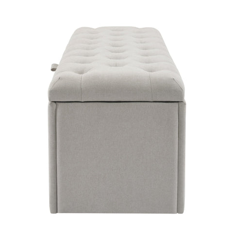 Rootz Upholstered Bench - Bed Stool - Storage Box - Generous Storage - 141L x 41.5W x 47H cm