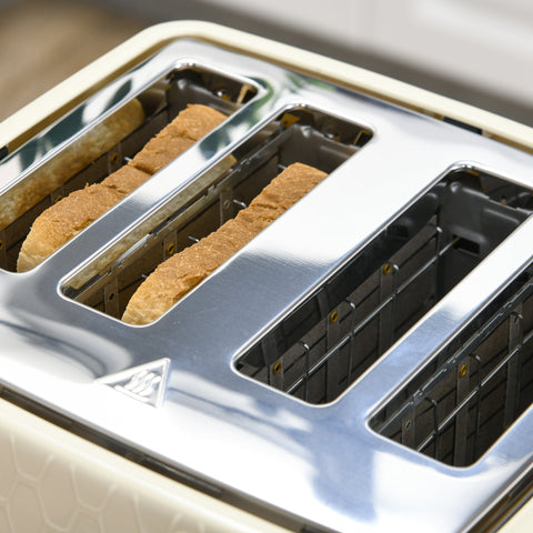 Rootz 2-in-1 Kitchen Set Toaster - Kettle Combo - Breakfast Appliance - Quick Cooking - 29.3x27.6x18.9 cm & 24.2x19.5x23.4 cm