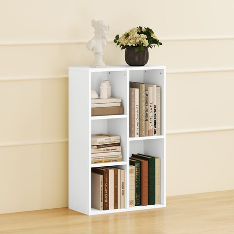 Rootz 2-Level Bookshelf - Storage Shelf - Exhibition Stand - Robust Chipboard - 50cm x 24cm x 80cm