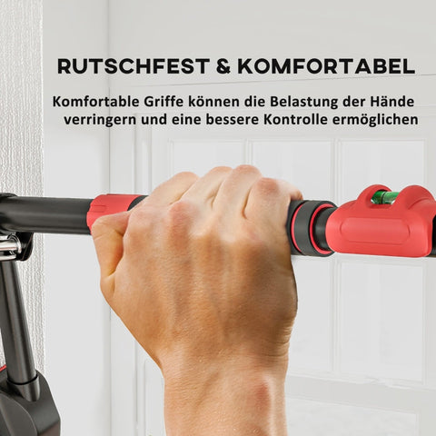 Rootz Adjustable Pull-Up Bar - Door Frame Bar - Home Gym Equipment - Spirit Level Indicator - 79-98cm x 7.5cm x 15cm