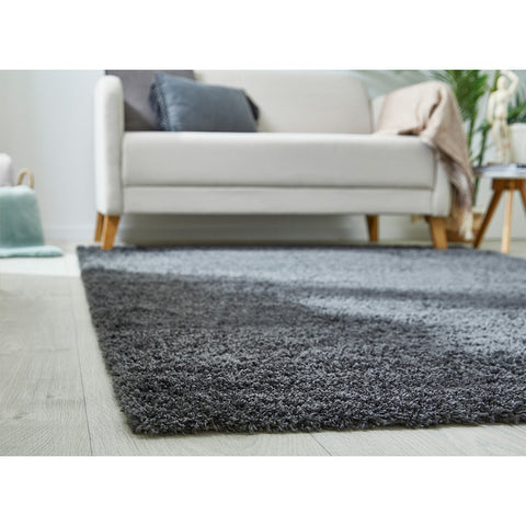 Rootz Shaggy Rug Anthracite - Fluffy Carpet - Luxurious Rug - Durable and Easy-Care - 170cm x 120cm x 4cm