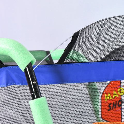 Rootz ZONEKIZ Children's Trampoline with Basketball Hoop - Kids Trampoline - Safety Net - Ultimate Fun - Excellent Stability - Durable Materials - Ø140 x 155H cm - Steel and Plastic