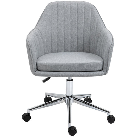 Rootz Ergonomic Office Chair - Adjustable Swivel Chair - Contemporary Linen Seating - Comfort & Style - 61cm x 59cm x 86-96cm