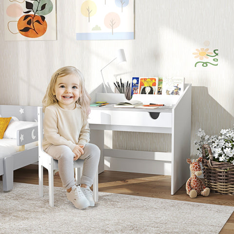 Rootz Children's Desk & Chair Set - Kids Table - Kids Chair - Stimulates Creativity - 69cm x 50cm x 75cm