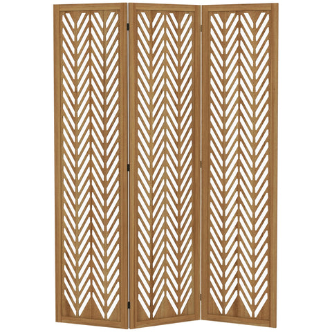 Rootz 3-Part Wood Paravent - Interior Partition - Foldable Room Divider - Portable Privacy Screen - 120 x 170 cm
