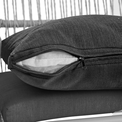 Rootz 5 Piece Garden Lounge Set - Outdoor Dining Set - Patio Furniture - Weather Resistant Durability - Chairs: 64.5x58x86 cm, Table: 83.5x83.5x74 cm