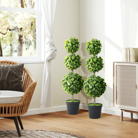 Rootz Artificial Plant Set - Faux Greenery - Decorative Potted Plants - Low Maintenance - 100cm x Ø20cm x 17cm