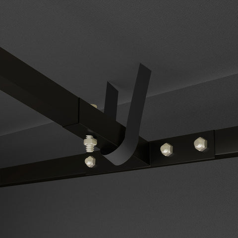 Rootz 3x3m Replacement Gazebo Tarpaulin - Pavilion Roof - Gazebo Canopy - UPF30+ Protection - 298cm x 298cm - Water Drain Holes