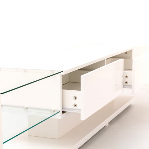 Rootz High Gloss TV Cabinet - Media Console - Entertainment Unit - Ample Storage - 170cm x 36cm x 38cm