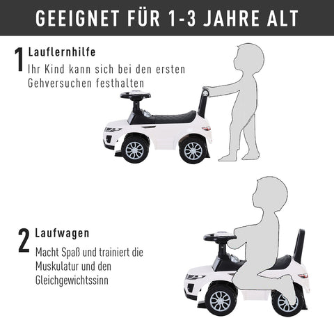 Rootz Children's Ride-On Car Walker - Toddler Vehicle - Push Car - Leg Muscle Trainer - 62cm x 28cm x 41.5cm
