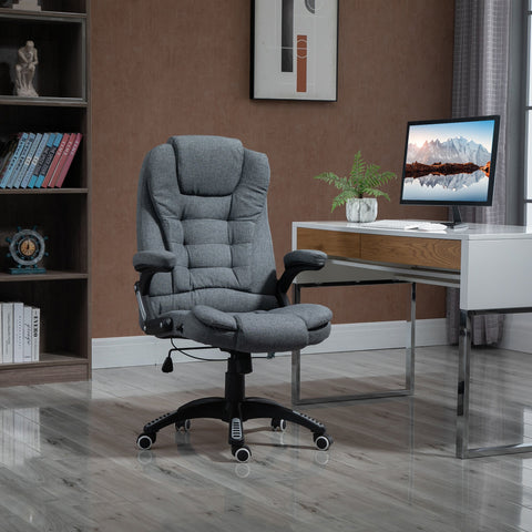 Rootz Office Swivel Chair - Ergonomic Chair - Adjustable Height Seat - Enhanced Comfort - 65W x 72D x 110-120H cm - Gray Fabric
