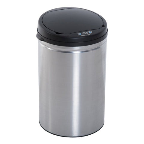 Rootz Stainless Steel Automatic Sensor Rubbish Bin - Touchless Trash Can - Motion Sensor Bin - Hygienic - Convenient - Stylish - Ø30.5 x H51.5 cm