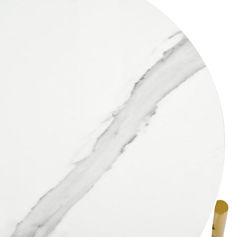 Rootz Elegant Side Table - Coffee Table - Accent Table - Luxury Marble Surface - 50L x 50W x 51H cm