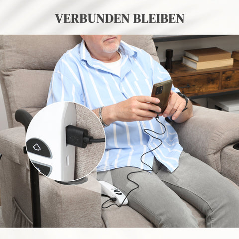 Rootz Massage Chair - Recliner - Electric Armchair - 8 Vibration Points - 93cm x 101cm x 102cm