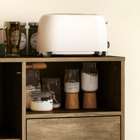 Rootz Buffet Storage Unit - Sideboard - Cabinet - 2 Drawer Organizer - Adjustable Shelf - 80x40x78cm