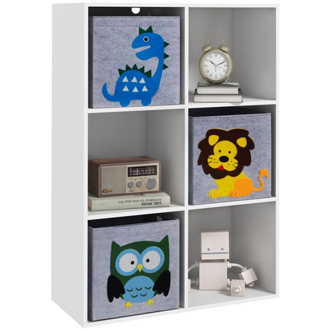 Rootz Children's Shelf Library - Kids Storage - Nursery Organizer - Safe Design - 62 x 30 x 91.5 cm