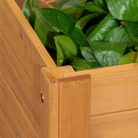 Rootz Square Planting Box with Rank Grille - Elevated Planter - Fir Wood Planter - Pre-oiled Fir Wood - 54.5l x 52b x 180H cm