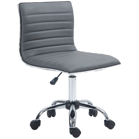 Rootz Swivel Chair - Office Chair - Salon Seat - Height Adjustable 43-55 cm - Faux Leather Comfort - 48L x 52W x 78-90H cm