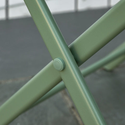 Rootz 2 Piece Garden Furniture Set - Foldable Bistro Set - Outdoor Dining Set - Powder-Coated Metal - Ø 60 x 71cm, Chair: 42 x 50 x 81cm